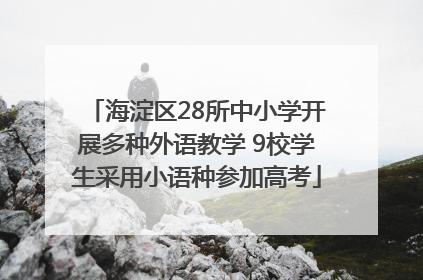 海淀区28所中小学开展多种外语教学 9校学生采用小语种参加高考